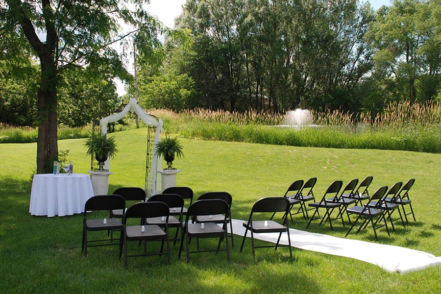 Wedding setup awaiting guests