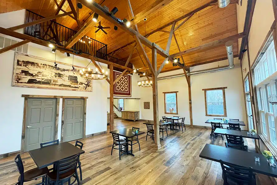 Hawk Valley Retreat Cording Event Barn interior