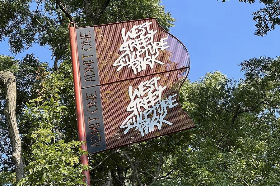 West Street Sculpture Park sign
