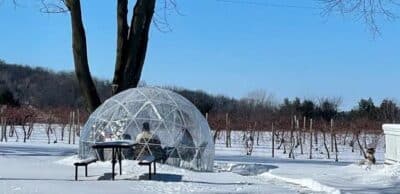 Winter Igloo at Galena Cellars Vinyard