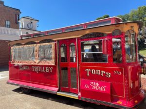 Red Galena Trolley in Galena, Illinois